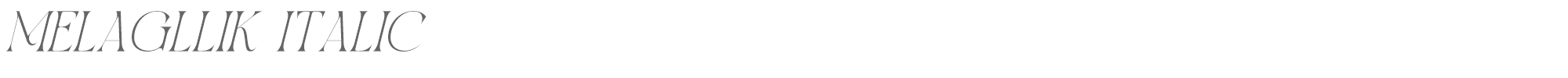 Sample characters Melagllik Font